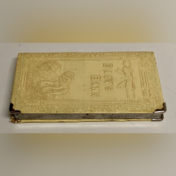 1920s Vintage Zell Baby's Book Faux Book Coin Bank - Picture 9 of 14